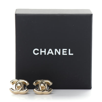 Chanel Metal CC Turnlock Earrings Gold 5 of 5