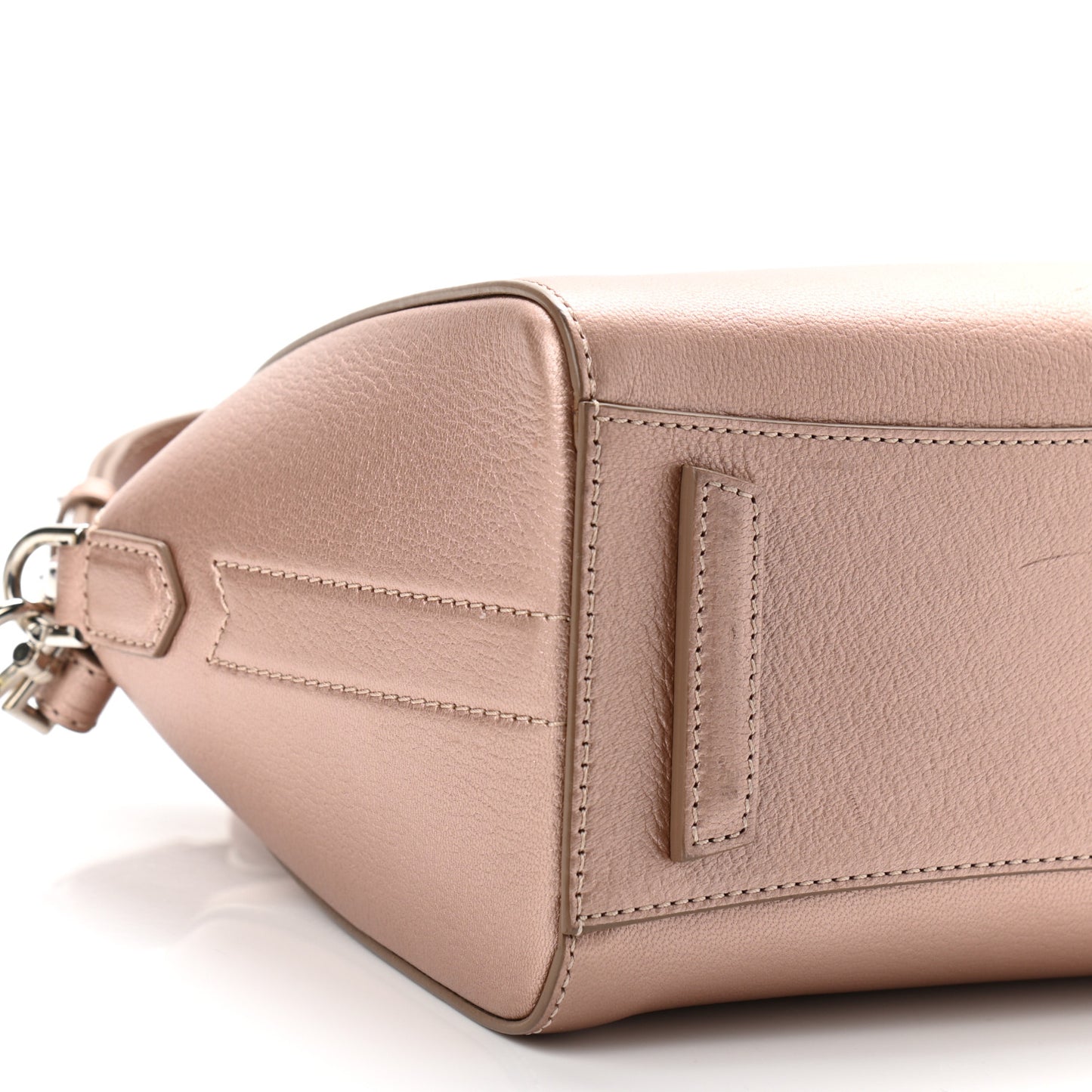 Metallic Sugar Goatskin Mini Antigona Light Pink