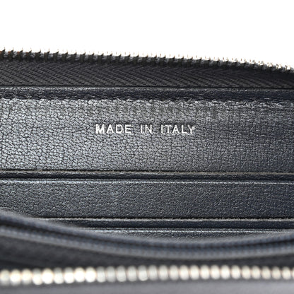 Chanel Lambskin Quilted Diamond CC Zip Around Wallet Blue 7 of 9