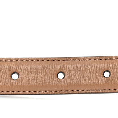 Gucci Azalea Calfskin Enamel Monochrome Double G 20mm Belt 70 28 Camelia 3 of 5