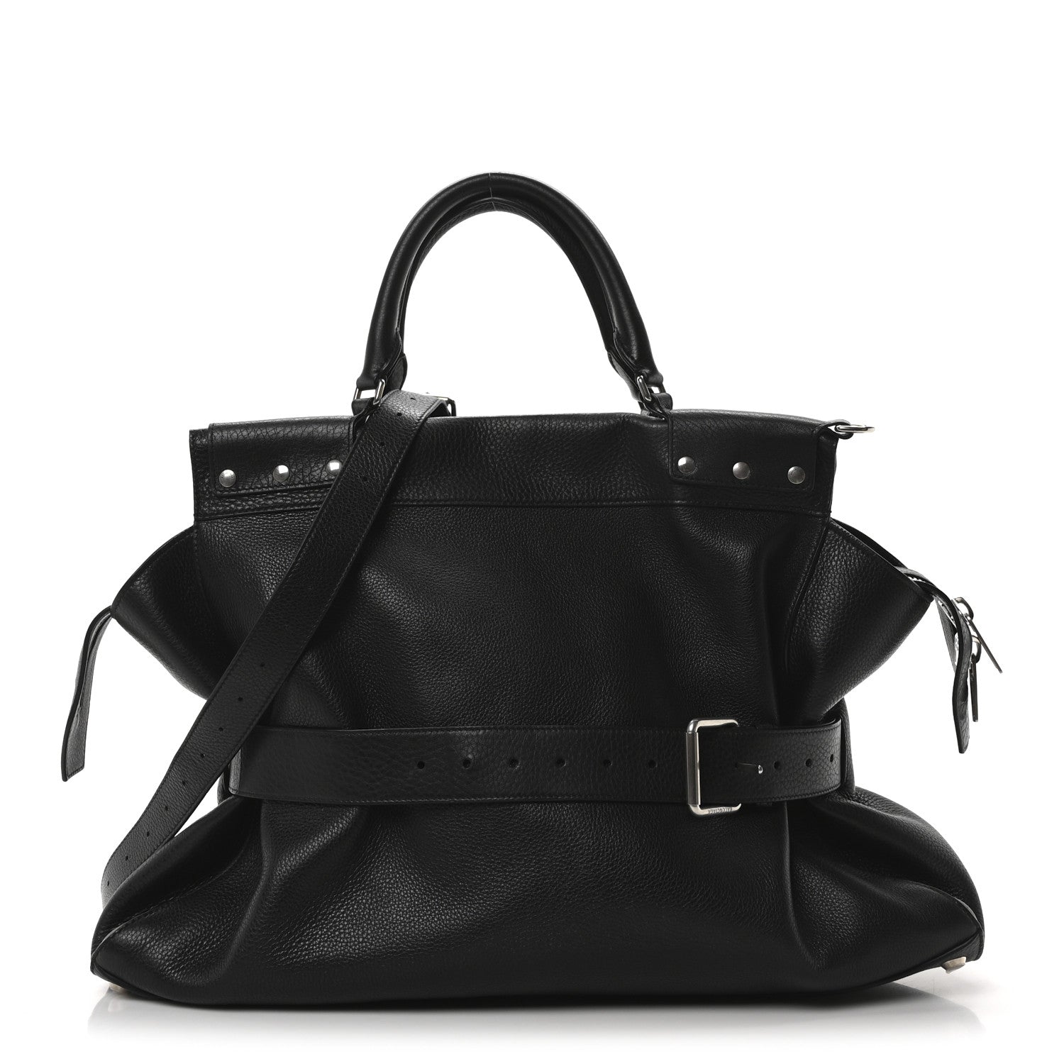 Balenciaga Grained Calfskin Waist Bag Black 1 of 10