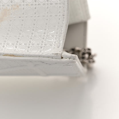 Christian Dior Patent Micro-Cannage Small Diorama Flap Bag White 18 of 18