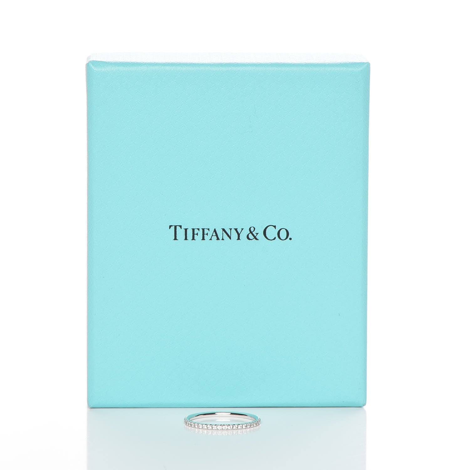 Tiffany 18K White Gold Diamond Metro Ring 7.5 6 of 6
