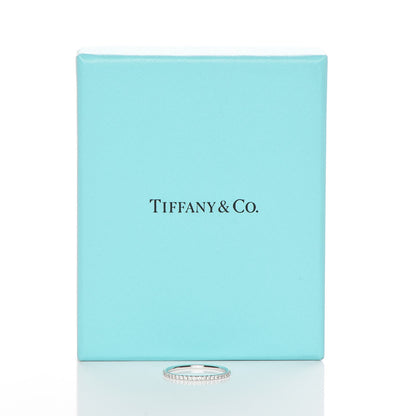 Tiffany 18K White Gold Diamond Metro Ring 7.5 6 of 6