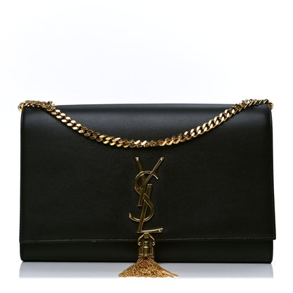 Saint Laurent Smooth Calfskin Medium Classic Monogram Kate Tassel Satchel Black 1 of 4