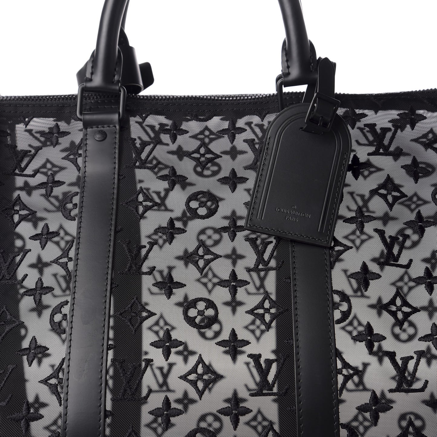 Monogram See Through Keepall Bandouliere 50 Black
