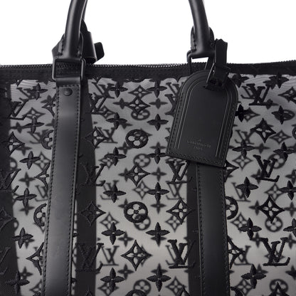 Louis Vuitton Monogram See Through Keepall Bandouliere 50 Black 7 of 11