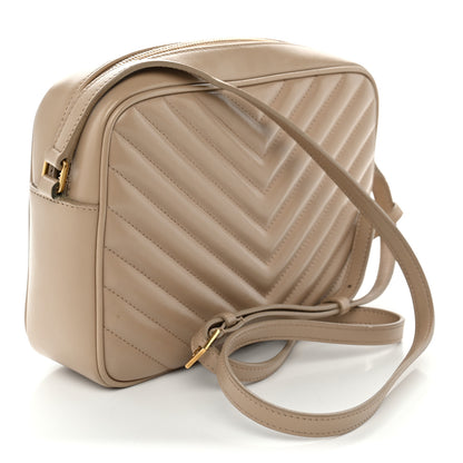 Saint Laurent Calfskin Matelasse Monogram Lou Camera Bag Dark Beige 4 of 25