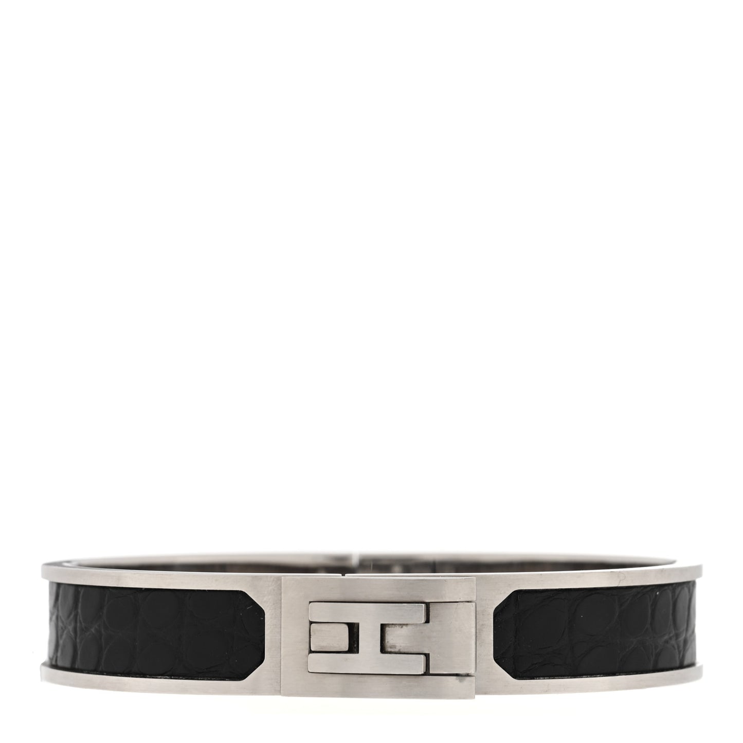 Matte Alligator Jet Bracelet GM Black