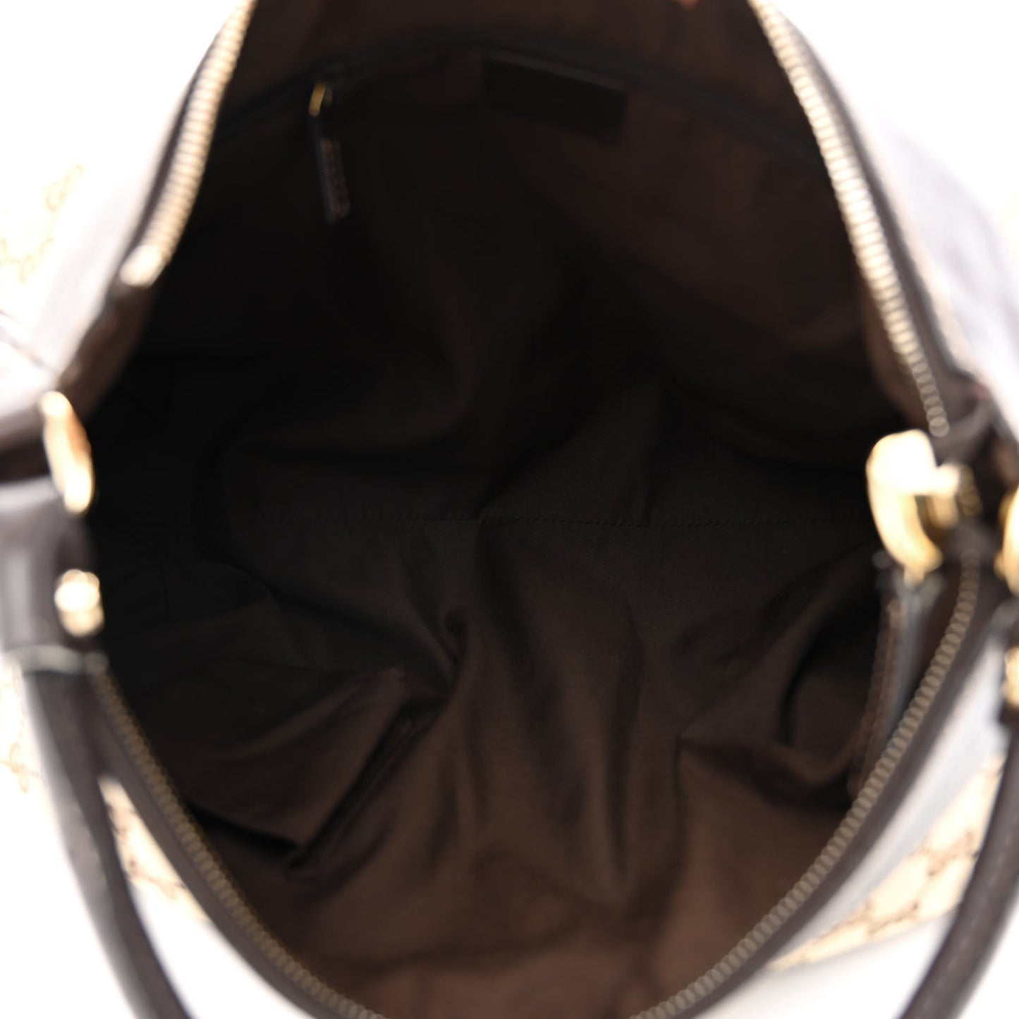 Monogram Large D Gold Hobo Dark Brown