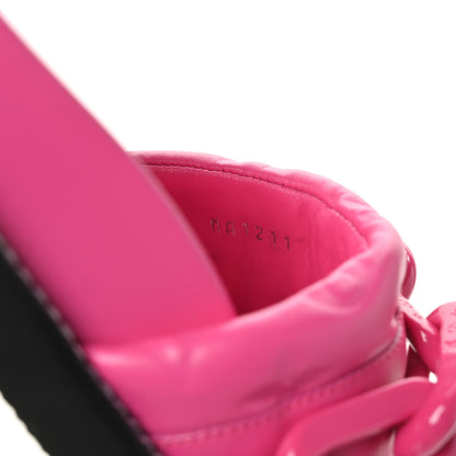 Louis Vuitton Calfskin Embossed Monogram Sunset Flat Comfort Mule 35 Rose Pop 6 of 8