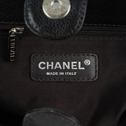 Chanel Caviar Petit Shopping Tote PST Dark Brown 6 of 7