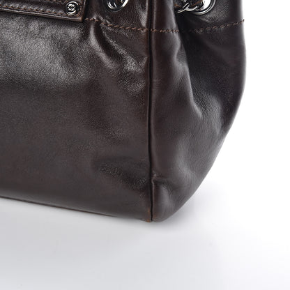 Chanel Lambskin Lax Accordion Flap Marron Fonce 14 of 18