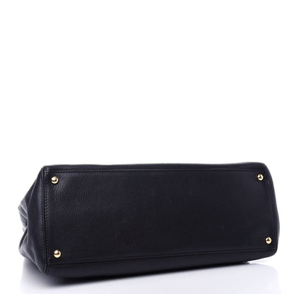 Chanel Calfskin Cerf Executive Shopper Tote Black 4 of 12