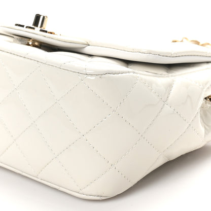 Chanel Patent Quilted Mini Square Flap White 9 of 9
