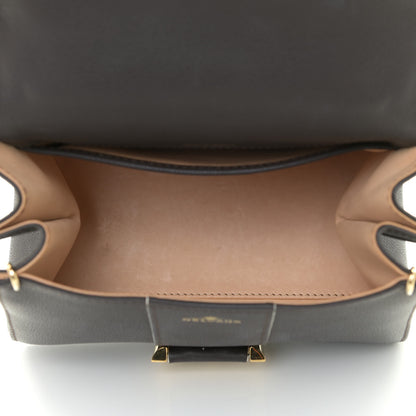 Delvaux Grained Calfskin Bi-Color Brillant Mini Satchel Black 7 of 10