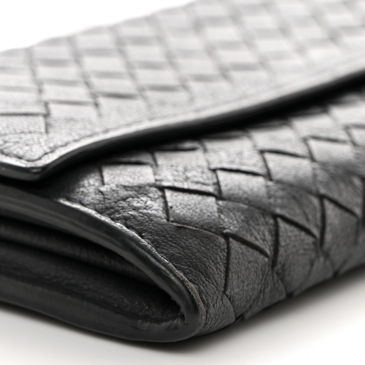 Bottega Veneta Nappa Intrecciato Continental Flap Wallet Ferro Gray 9 of 12