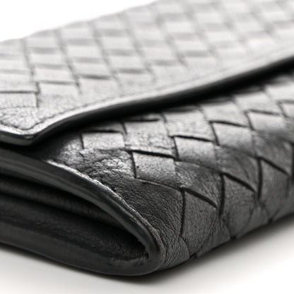 Bottega Veneta Nappa Intrecciato Continental Flap Wallet Ferro Gray 9 of 12