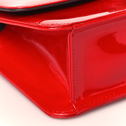 Christian Dior Metallic Box Patent Calfskin Miss Dior Promenade Pouch Red 9 of 11