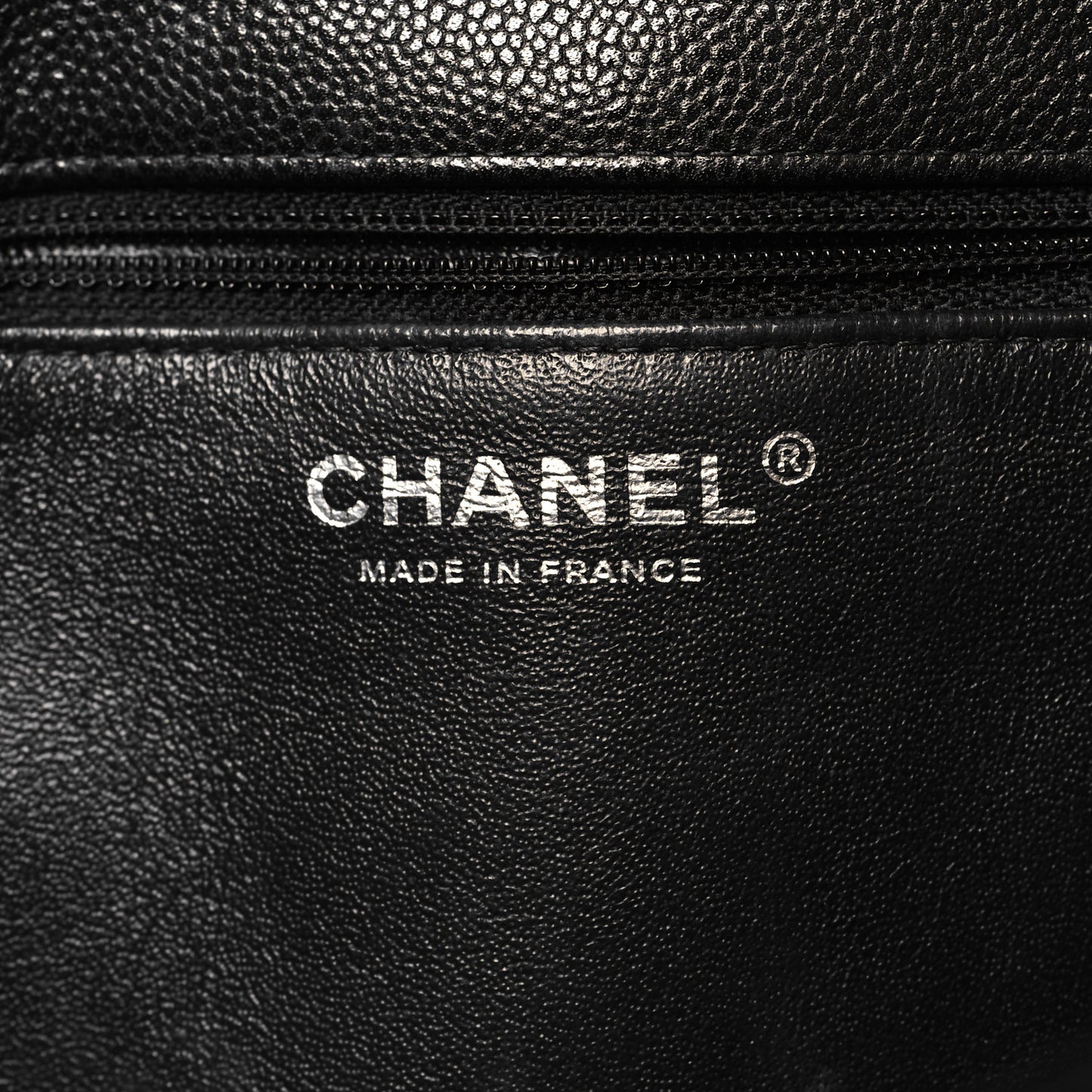 Caviar Quilted Flap Clutch Black
