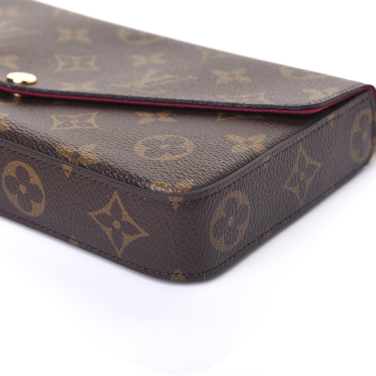 Louis Vuitton Monogram Pochette Felicie Chain Wallet Fuchsia 7 of 15