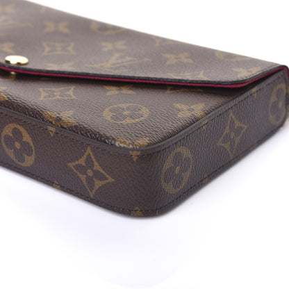 Louis Vuitton Monogram Pochette Felicie Chain Wallet Fuchsia 7 of 15