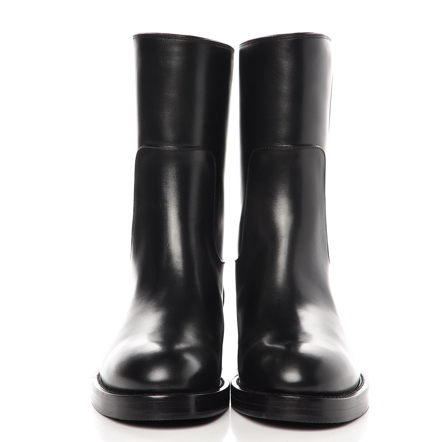 Louis Vuitton Calfskin Overdrive Flat Calf High Boots 37.5 Black 2 of 9