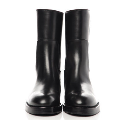 Louis Vuitton Calfskin Overdrive Flat Calf High Boots 37.5 Black 2 of 9