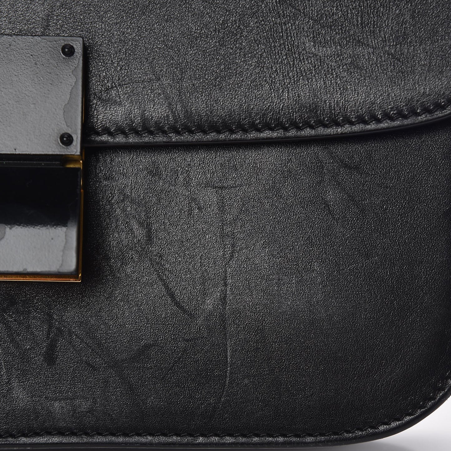 Box Calfskin Medium Classic Box Flap Bag Black