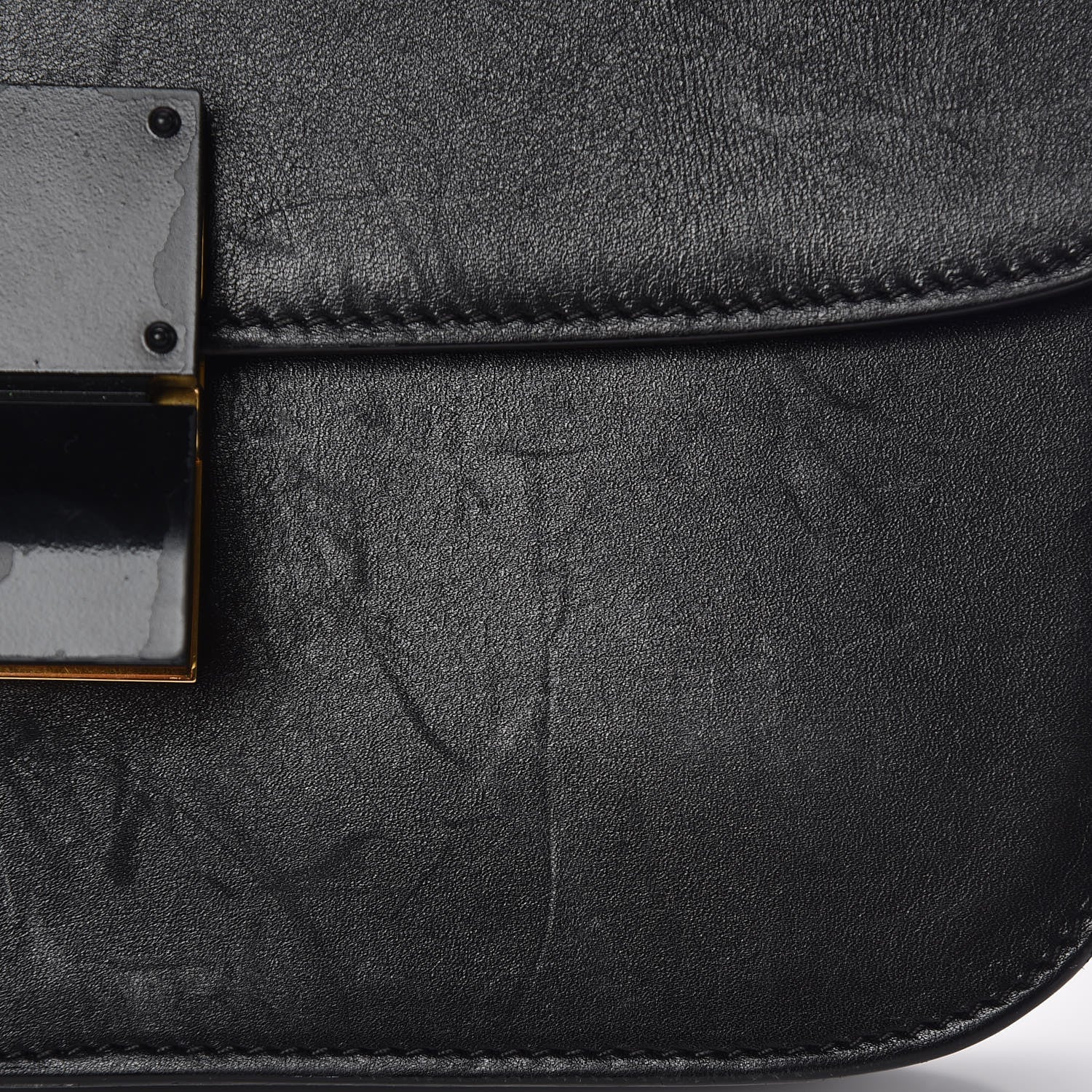 Celine Box Calfskin Medium Classic Box Flap Bag Black 18 of 30
