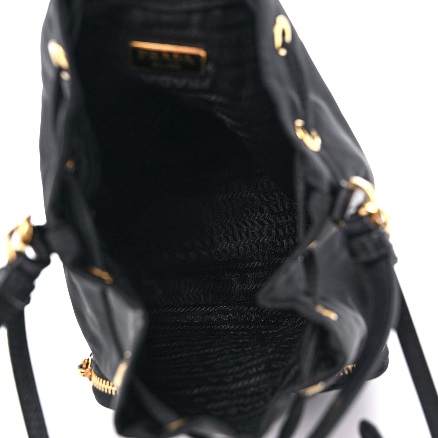 Prada Re-Nylon Duet Drawstring Shoulder Bag Black 5 of 10