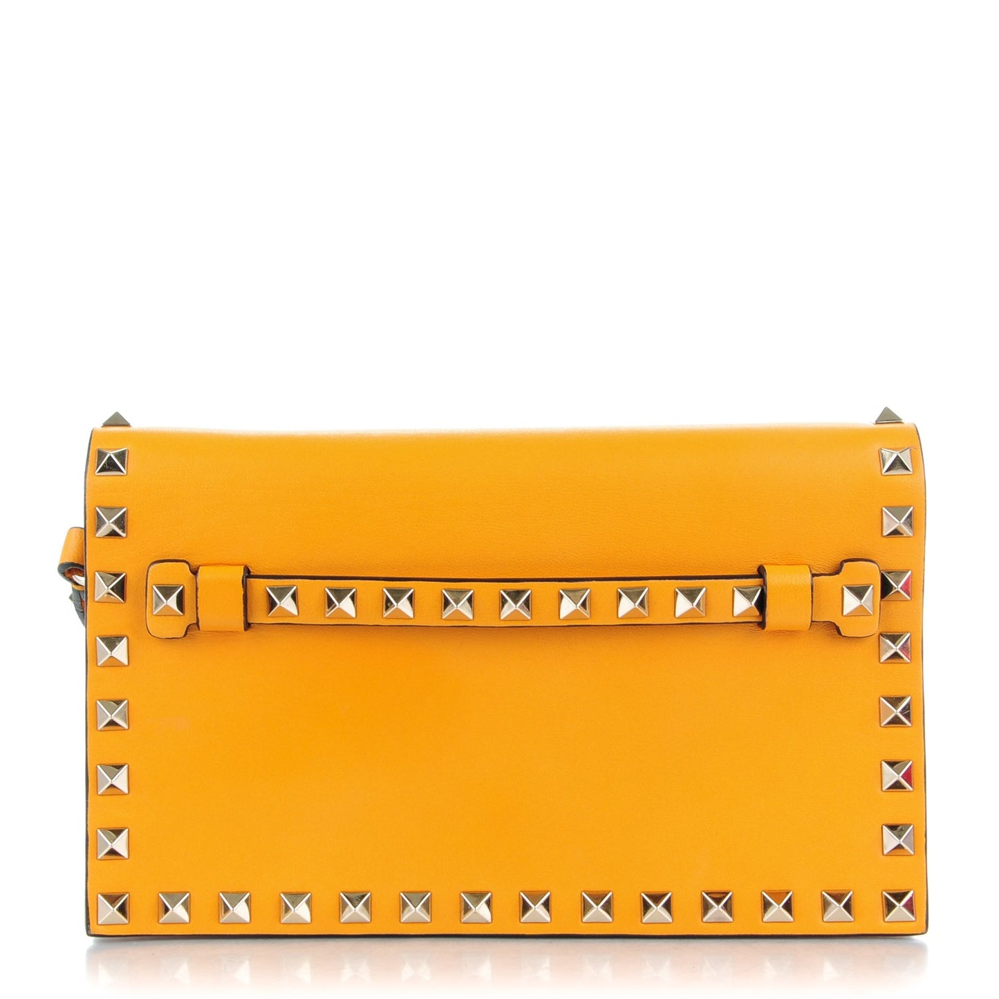 Nappa Small Rockstud Wristlet Clutch Melon Sorbet
