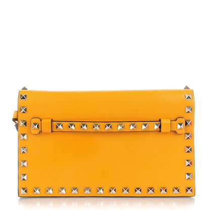 Valentino Garavani Nappa Small Rockstud Wristlet Clutch Melon Sorbet 1 of 7