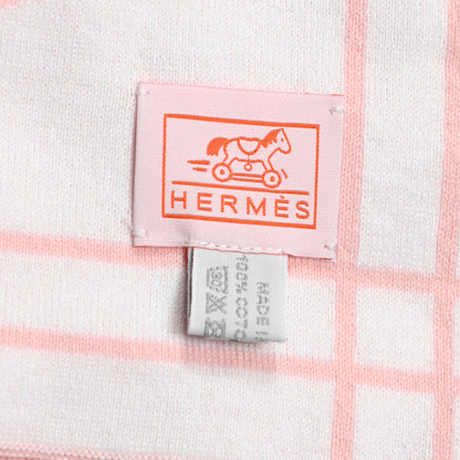 Hermes Cotton Knit Adada Baby Blanket Rose Lilas 4 of 5