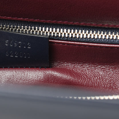 Gucci Smooth Calfskin Small Zumi Top Handle Bag Blue Romantic Cerise Butter 8 of 11