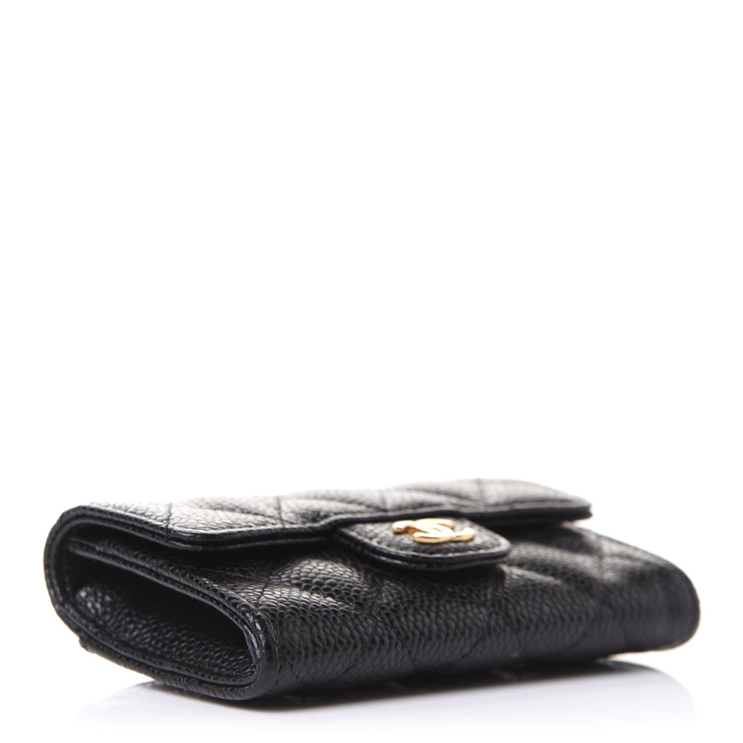 Chanel Caviar Quilted Flap Card Holder Wallet Black 4 of 8