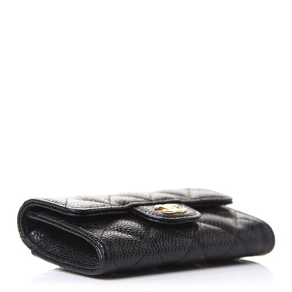 Chanel Caviar Quilted Flap Card Holder Wallet Black 4 of 8