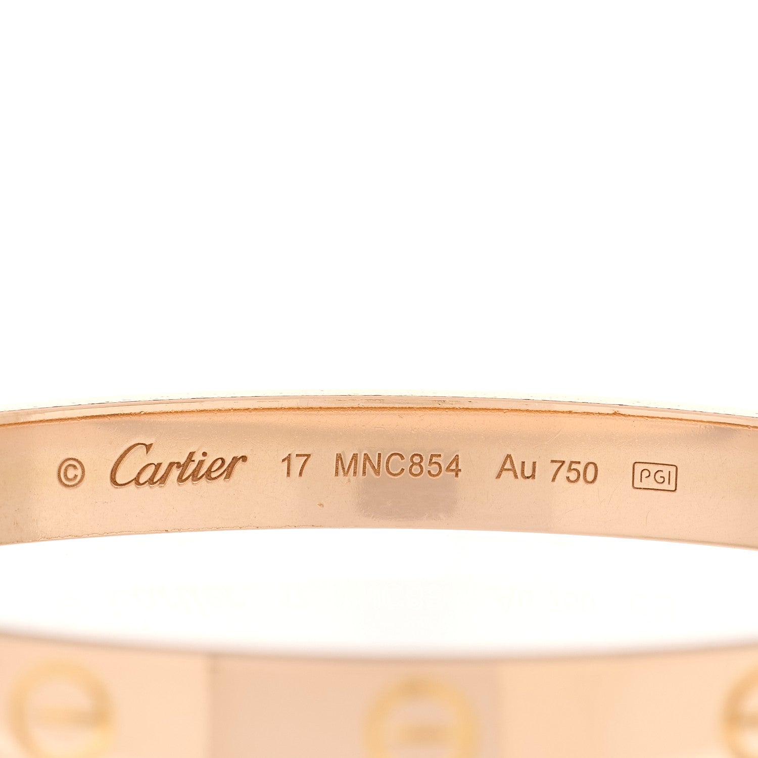Cartier 18K Pink Gold LOVE Bracelet 17 8 of 8