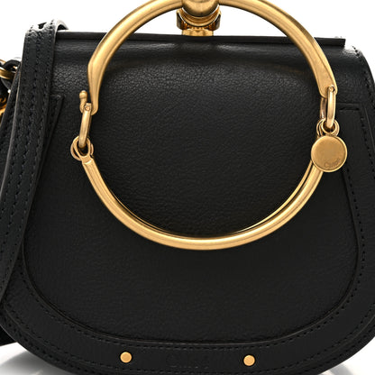 Chloe Calfskin Suede Small Nile Bracelet Bag Black 8 of 11