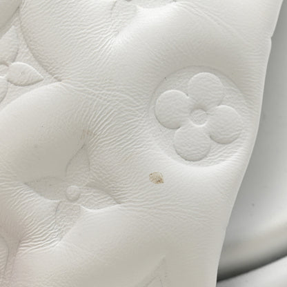 Louis Vuitton Lambskin Embossed Monogram Pool Pillow Flat Comfort Mule 36 White 10 of 11