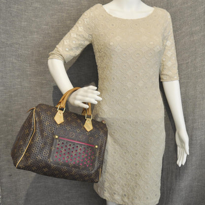 Louis Vuitton Monogram Perforated Speedy 30 Fuchsia 2 of 11