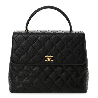 Chanel Caviar Quilted Jumbo Kelly Flap Black 1 of 14