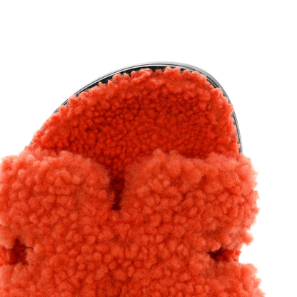 Hermes Woolskin Womens Chypre Sandals 38 Orange 11 of 12