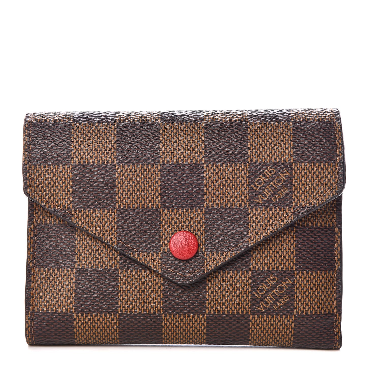 Damier Ebene Victorine Wallet Red