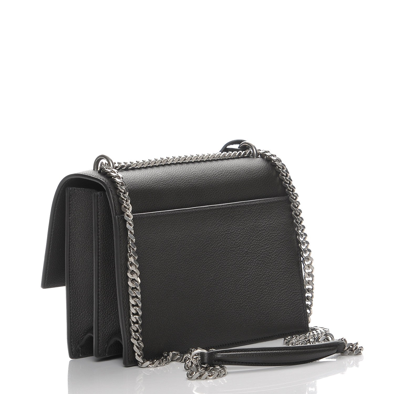 Saint Laurent Grained Calfskin Medium Monogram Sunset Dark Anthracite 3 of 7