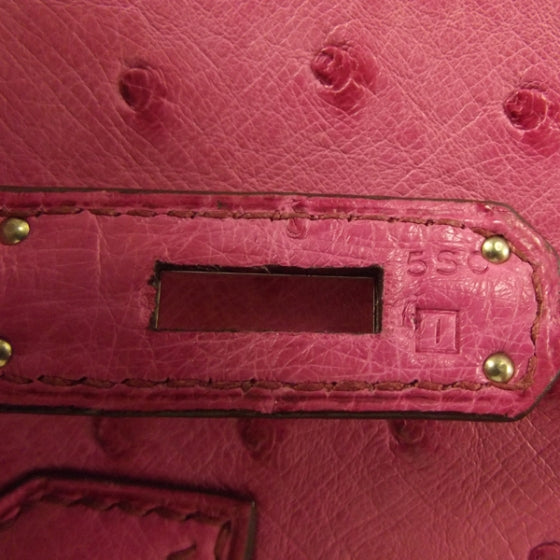 Ostrich Birkin 30 Fuchsia