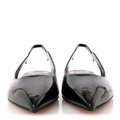 Christian Louboutin Patent Hot Chickita Slingback Flats 39.5 Black 3 of 11