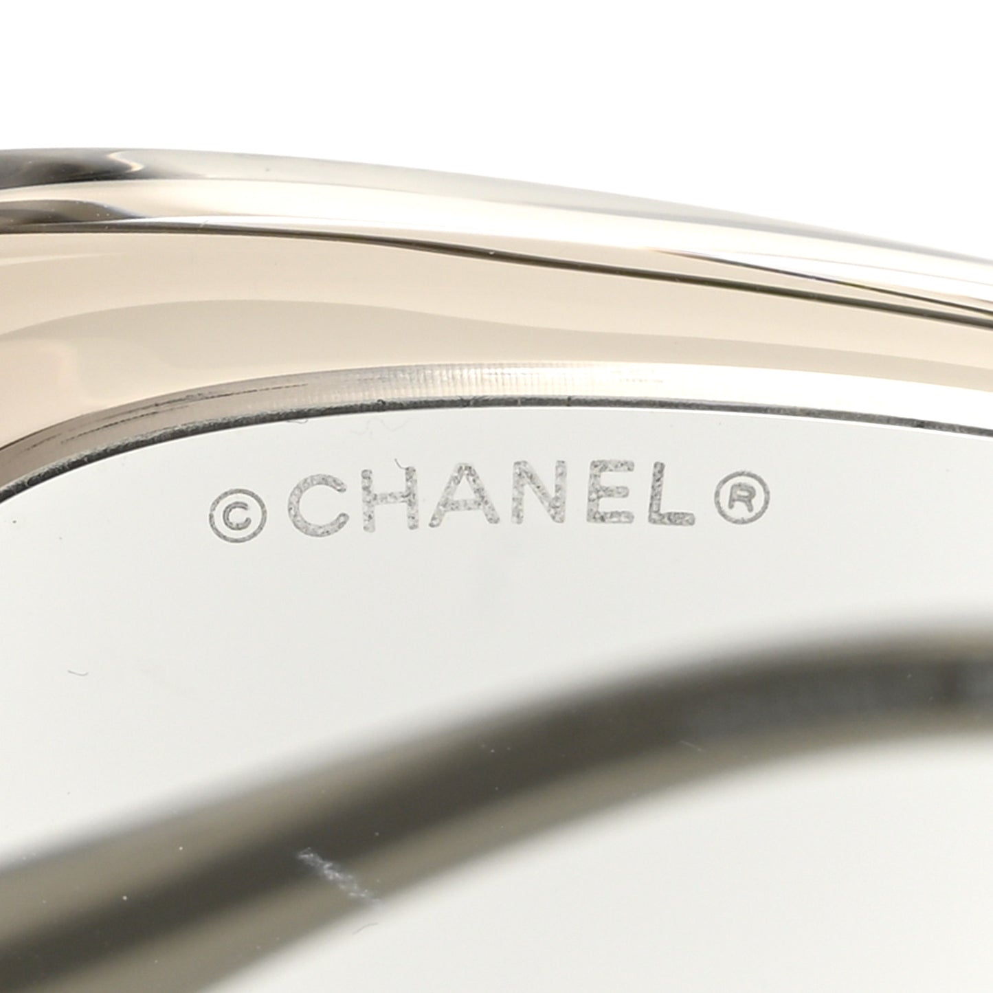 Acetate Metal Logo Oval Sunglasses 5565 Light Grey