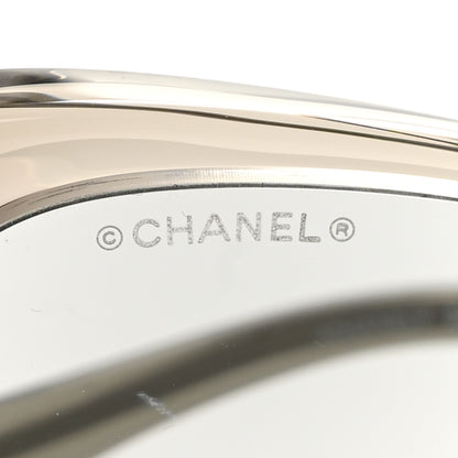 Chanel Acetate Metal Logo Oval Sunglasses 5565 Light Grey 7 of 8