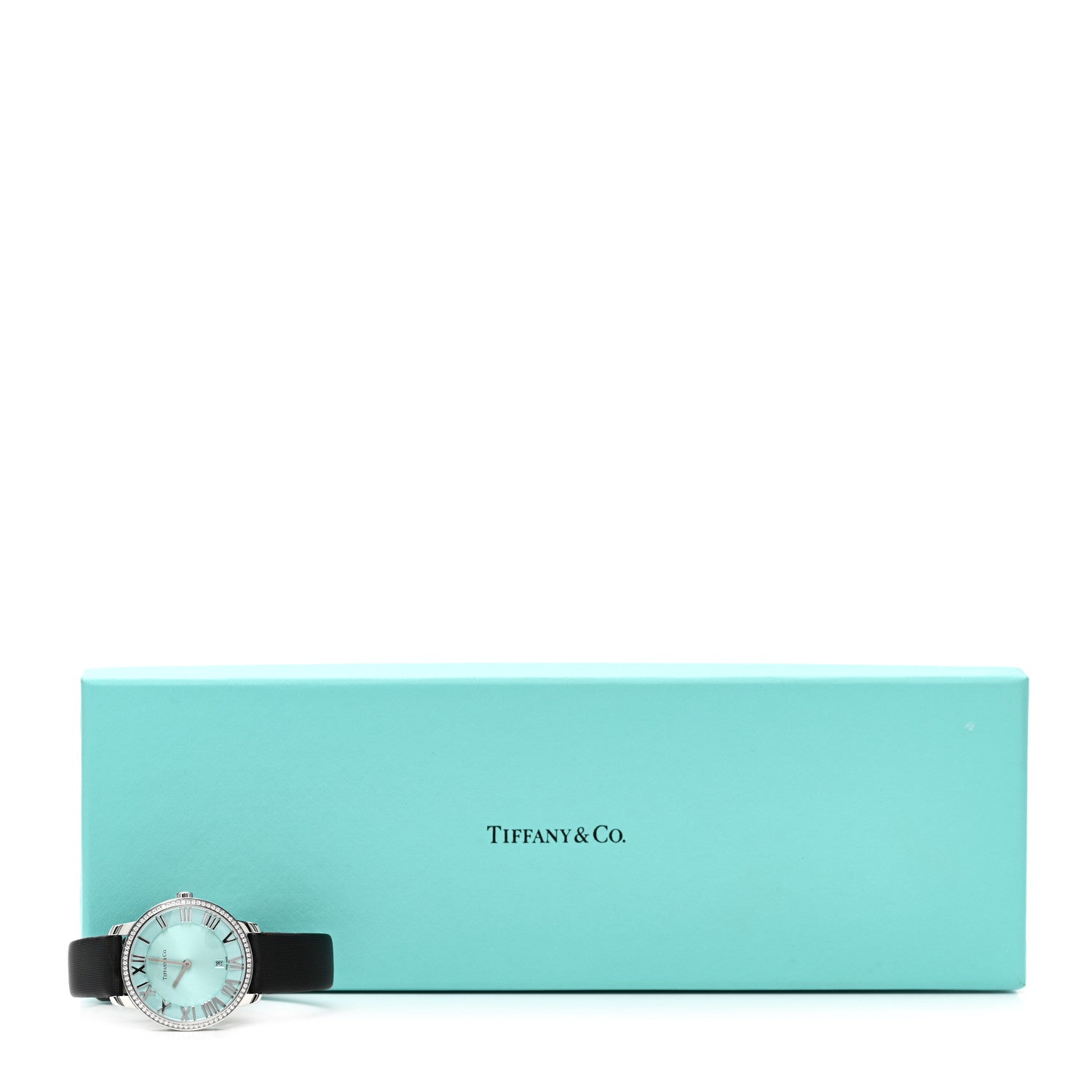 Tiffany Stainless Steel Satin Diamond Bezel 31mm Atlas 2-Hand Quartz Watch Tiffany Blue 5 of 5